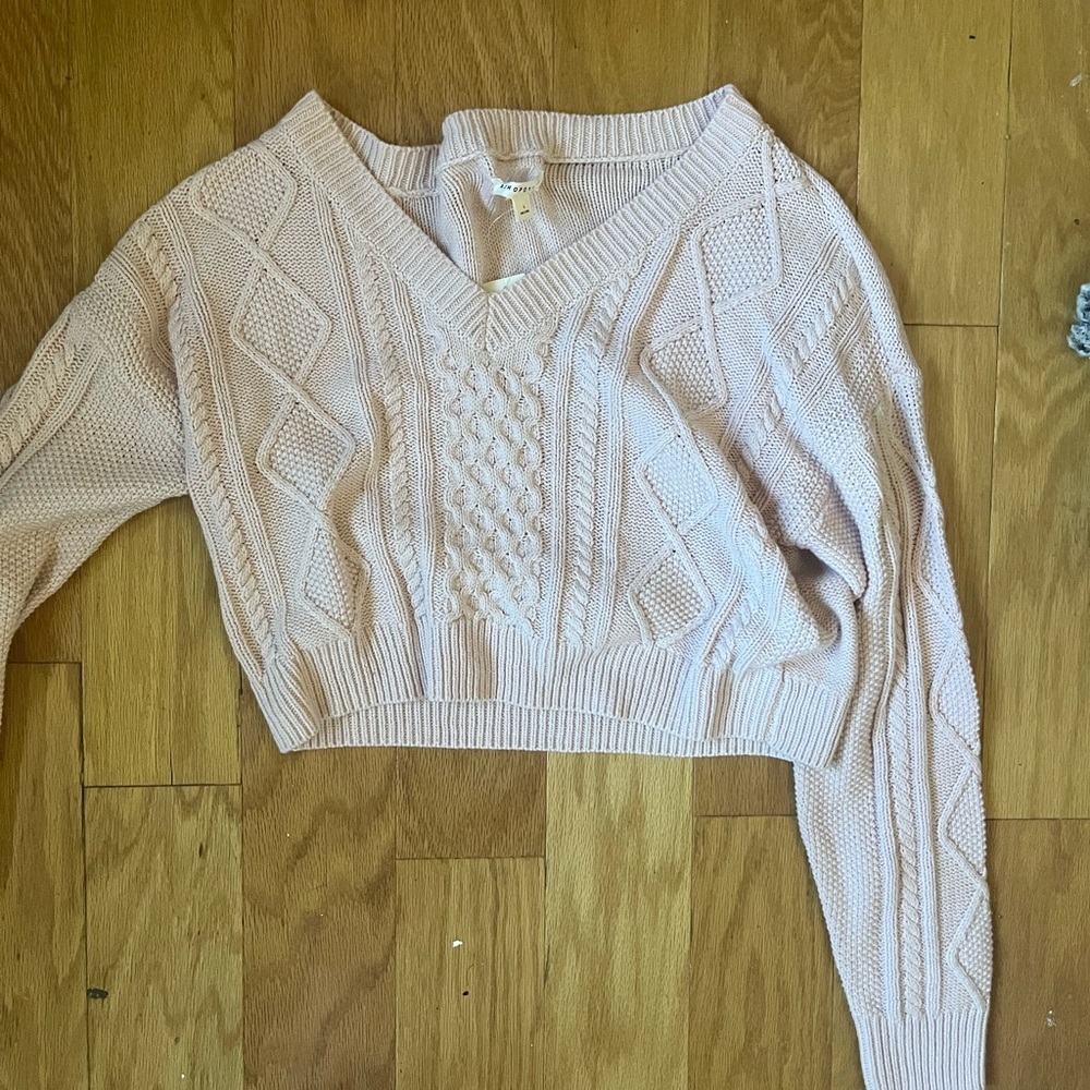 Aeropostal light pink sweater size L